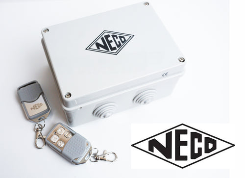 Neco remote control kit mk1 with two handsets/keyfobs for roller shutters and garage doors