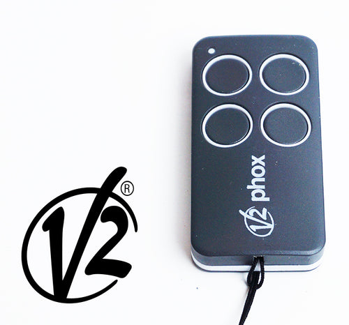 V2 Phox 4 remote control handsets/keyfob for roller shutters and garage doors