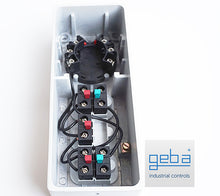 Load image into Gallery viewer, Geba keyswitch lockable push buttons open showing wiring and connections 

