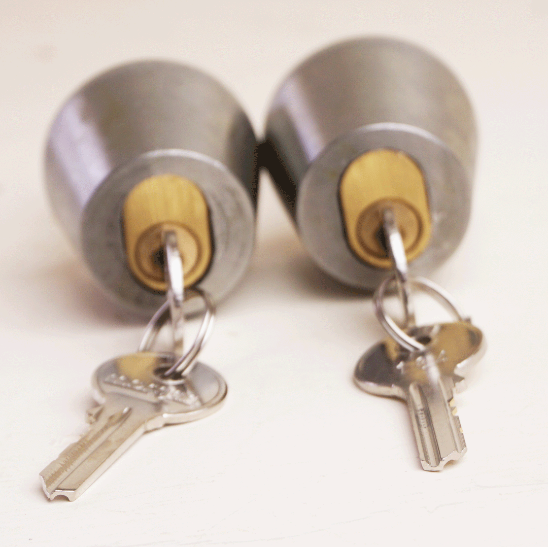 Roller shutter bullet lock pin locks oval replacement with housing