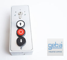 Load image into Gallery viewer, Geba keyswitch lockable push buttons 
