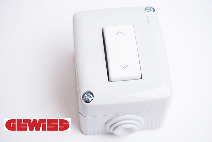 Gewiss rocker switch for roller shutters and garage doors 