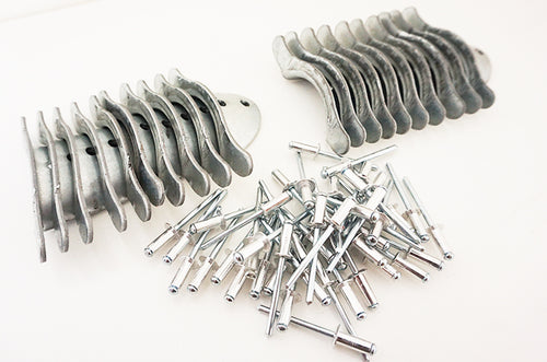 10 Pairs of roller shutter end locks with rivets 